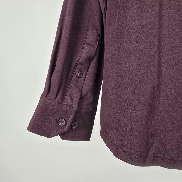 Projek Raw Burgundy Modern Fit Button Up Dress Shirt Size S - Picture 8 of 13